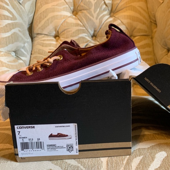 ⭐️SOLD⭐️ CONVERSE Shoreline Slip / Dark Sangria - Picture 5 of 8